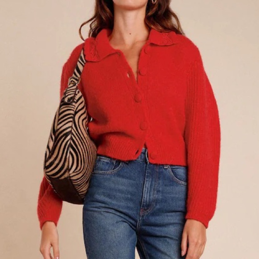 Rouje Paris Nisrine Collared Cardigan Sweater